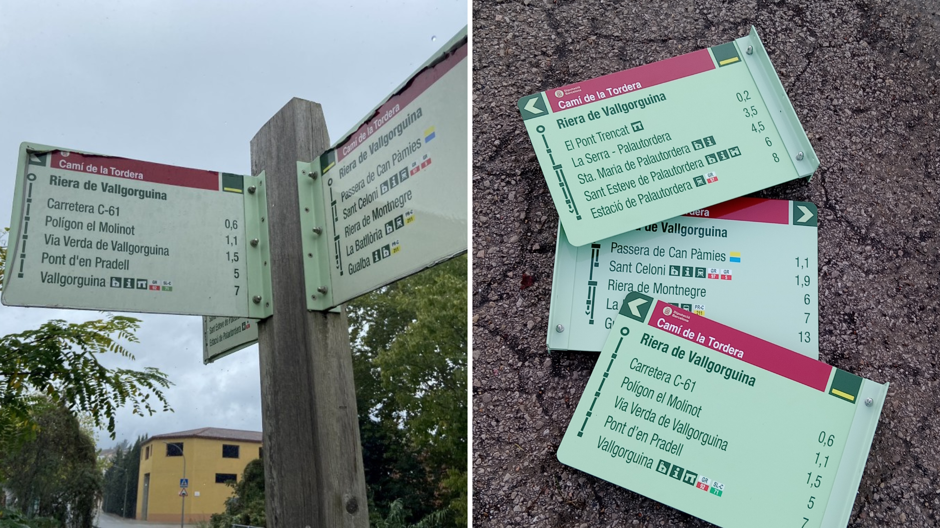 Foto: Tourdera. Renovació de senyalització a Sant Celoni