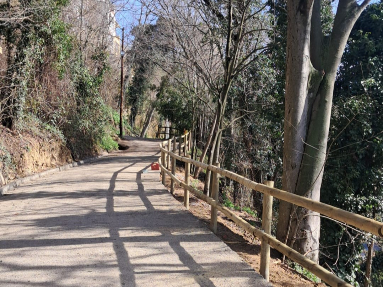 Foto: Consell Comarcal de la Selva. Millora del ferm i la seguretat al camí del Molí d'Hostalric.